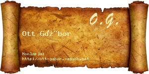 Ott Gábor névjegykártya